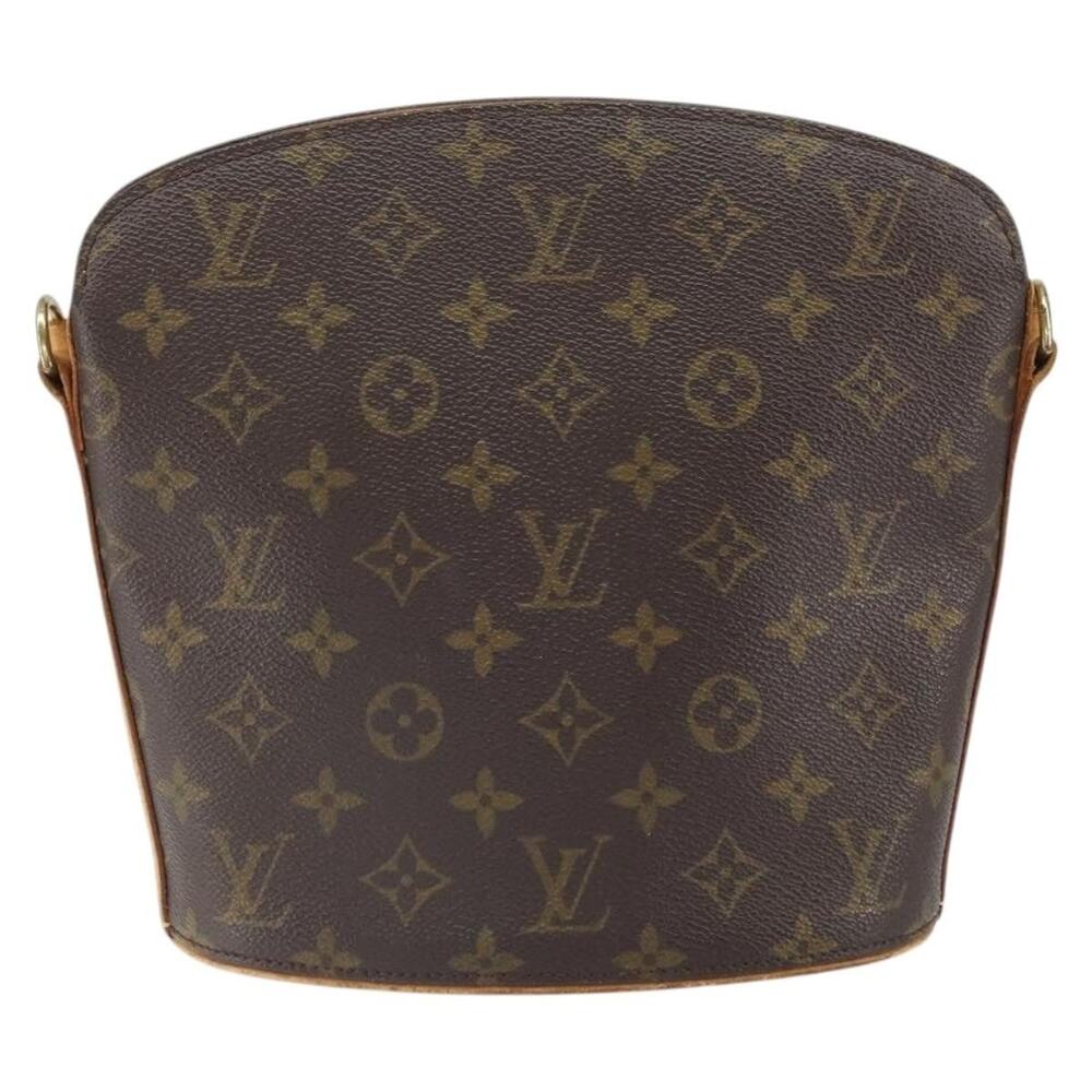 Louis Vuitton Monogram Drouot Shoulder Bag Brown